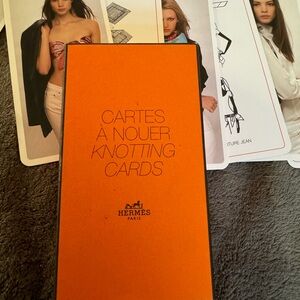 Hermes Scarf Tying Gift Book Playing Cards approx 4.5x2.5”